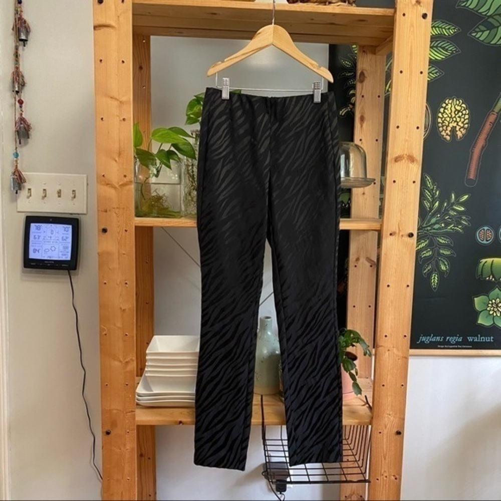 rag & bone Black Simone Cropped Jacquard Zebra Print Pants 0 - Picture 5 of 14